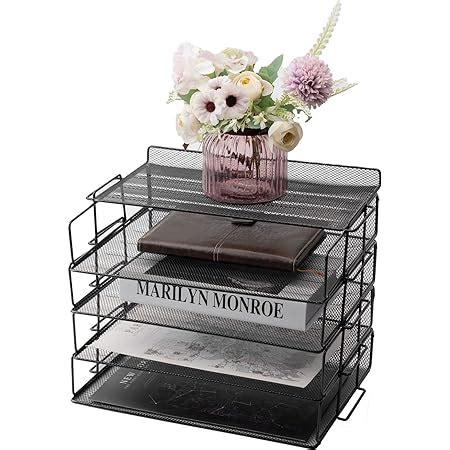 Stackable Letter Tray Tier Stackable Paper Organizer Tray With