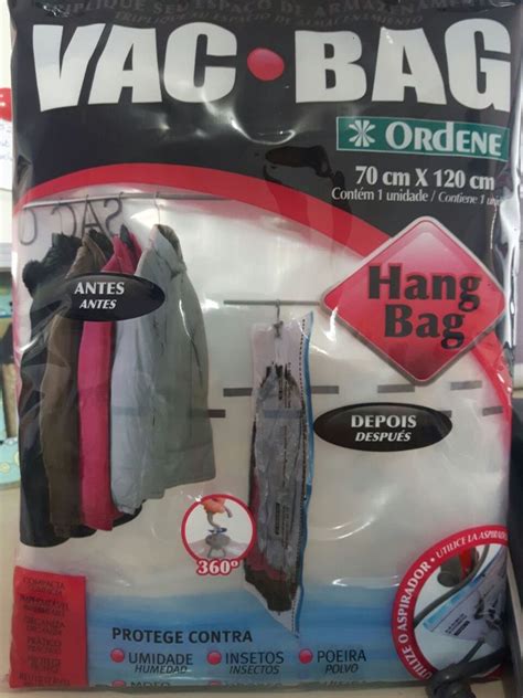 Saco a Vácuo C Cabide Vac Hang Bag 70 X 120 Ordene Móvel p Casa