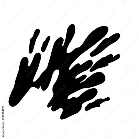 Hand drawn silhouette of water splash, Vector Illustration. Stock ...