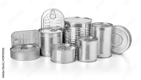 metal cans isolated Stock Photo | Adobe Stock