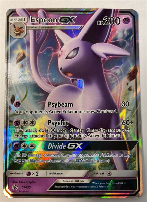 Mavin Pokemon Tcg Black Star Promo Espeon Gx Ultra Rare Card Sm