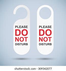 Vektor Stok Do Not Disturb Sign Hanger Set Tanpa Royalti 1735396166