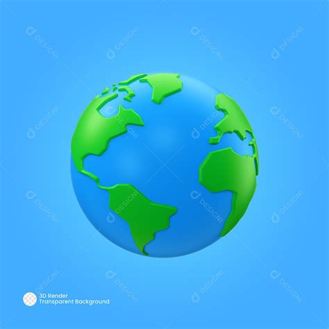 Ilustração Do Planeta Terra 3d Para Composição Psd [download] Designi