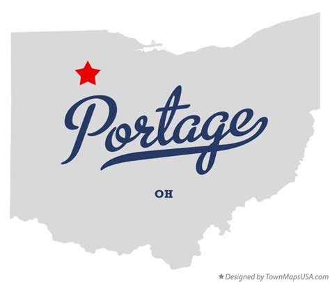 Map of Portage, Hancock County, OH, Ohio