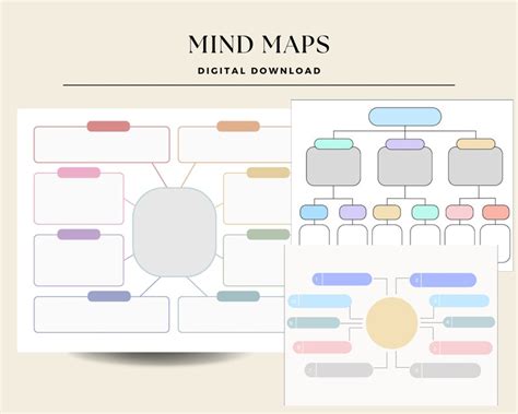 Printable Mind Map Templates - Etsy