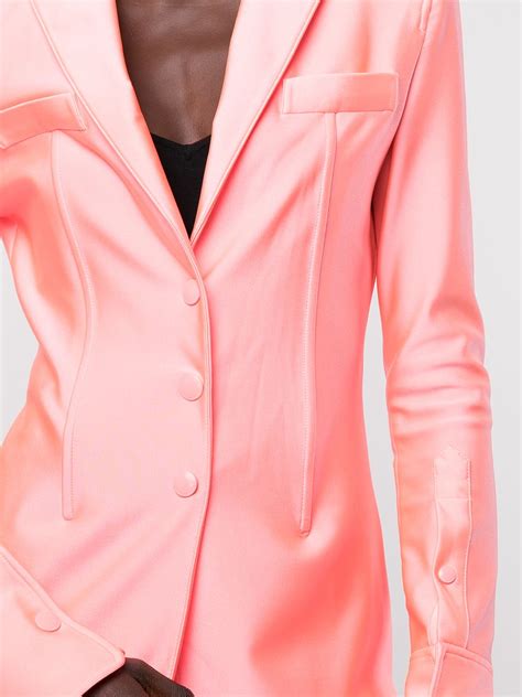 Alexander Wang Peak Lapel Blazer In Velour Tailoring In Pink Modesens