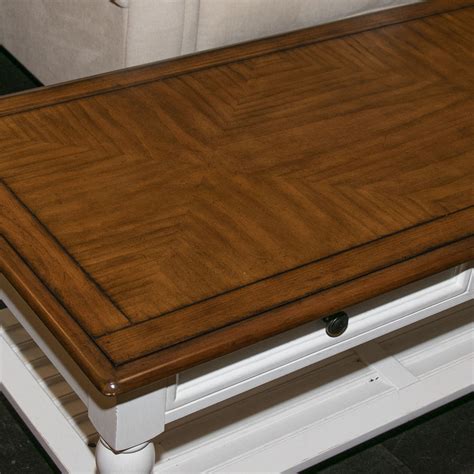 Havertys Newport Collection Coffee Table In White Grandview Mercantile