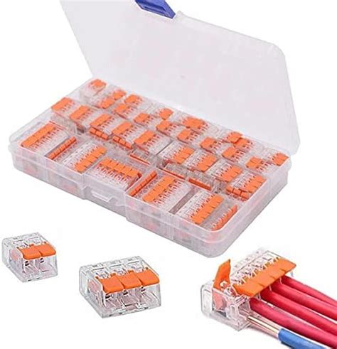 Lever Nut Wire Connector 75 Pcs Quick Terminal Block Splicing Type Multi Function Soft And Hard