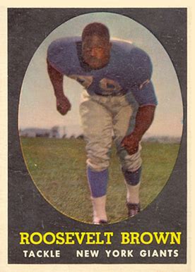 Topps Roosevelt Brown Football Vcp Price Guide