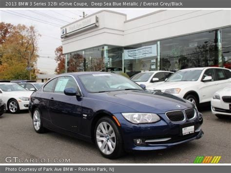 Deep Sea Blue Metallic 2013 Bmw 3 Series 328i Xdrive Coupe Everest Greyblack Interior