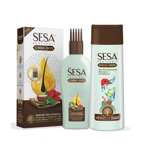 Buy Sesa Ayurvedic Strong Roots Hair Care Combo With Hair Oil Ml