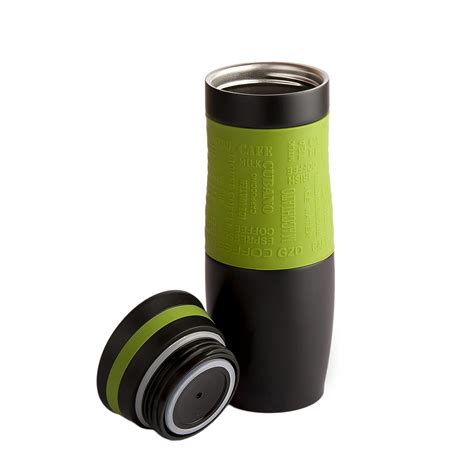 Vacuum Insulated Travel Mug One Handed Open To Drink Double Walled