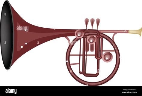 Music Instrument An Illustration Brown Color Of Vintage Straight