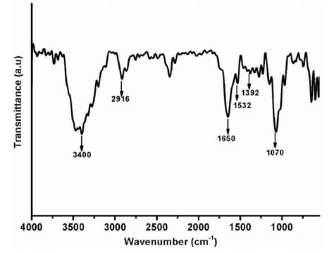 Ftir Spectrum Of The Gold Nanoparticles Obtained Using A Cell Free