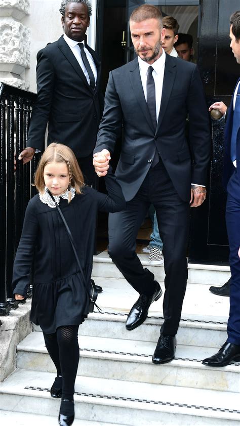 Harper Beckham Wore a Black Dress to London Fashion Week | Who What Wear