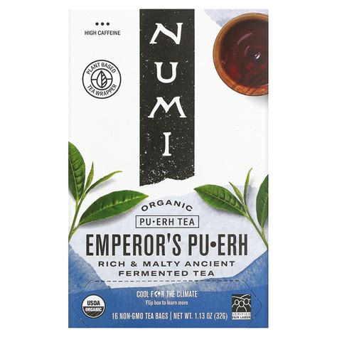 Numi Tea Organic Pu Erh Tea Emperor S Pu Erh Tea Bags Oz G