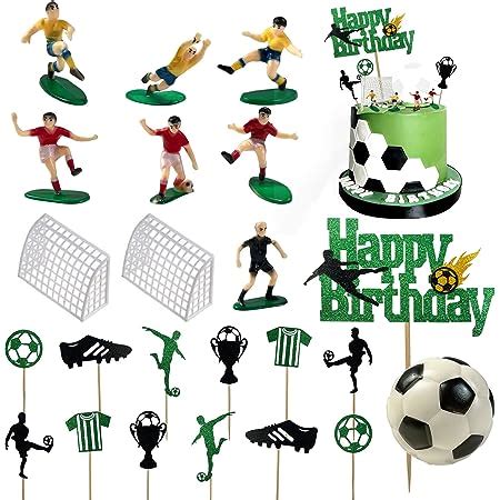 BESTonZON 16 Stücke Tortendeko Fussball Figuren Fu Ball Kuchen