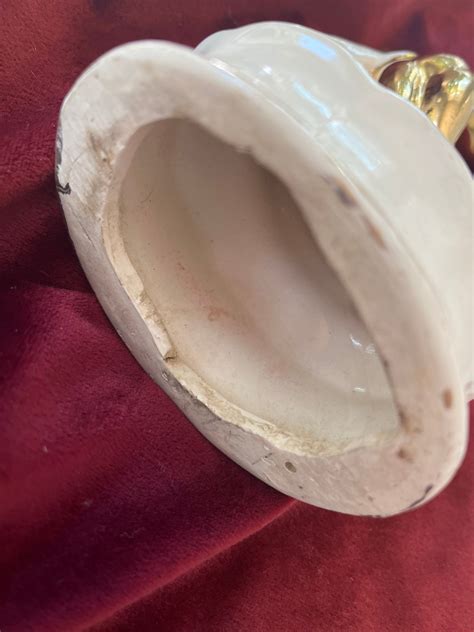 Nude Dancing Lady Figurine Pottery Gold Art Deco 7 5 Vintage 1950 S Etsy