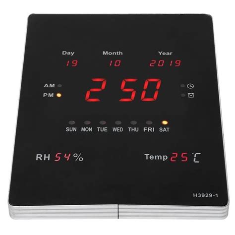 Dilwe Horloge Calendrier Led Horloge Num Rique Murale Led Calendrier