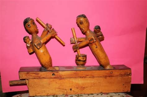 JOUET EN BOIS Automate Africain Ancien EUR 50 00 PicClick FR