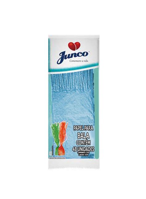 Papel De Seda Para Bala De Coco Azul Claro X Junco Unidades