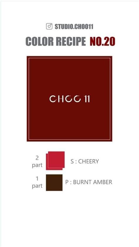 The Color Scheme For This Recipe Is Red Brown And White With Black