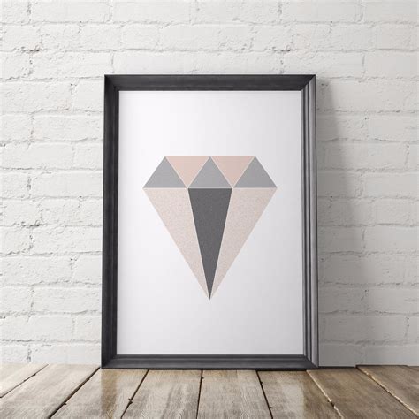 Geometric Diamond Art Printable | Little Gold Pixel