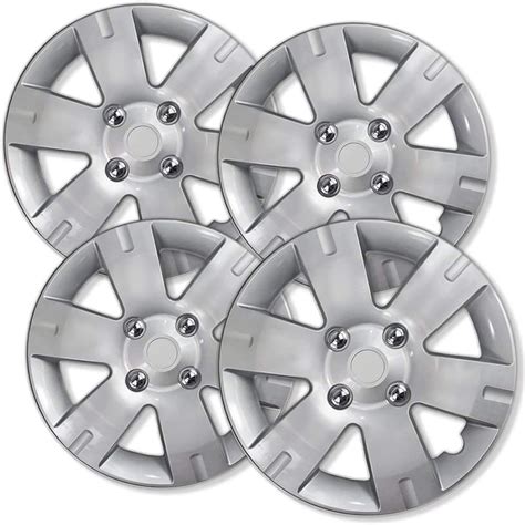 Amazon Upgrade Your Auto Set Of Four Silver Hubcap Wheel