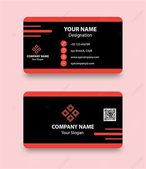 Red Black Background Business Card Template Download on Pngtree