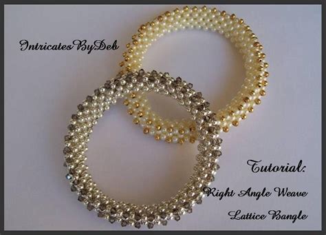 Tutorial Beaded Right Angle Weave Lattice Bangle Bracelet Jewelry Beading Pattern Beadweaving