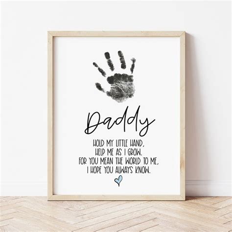 Handprint Art For Fathers Day I Love You Daddy Poem Diy Fathers