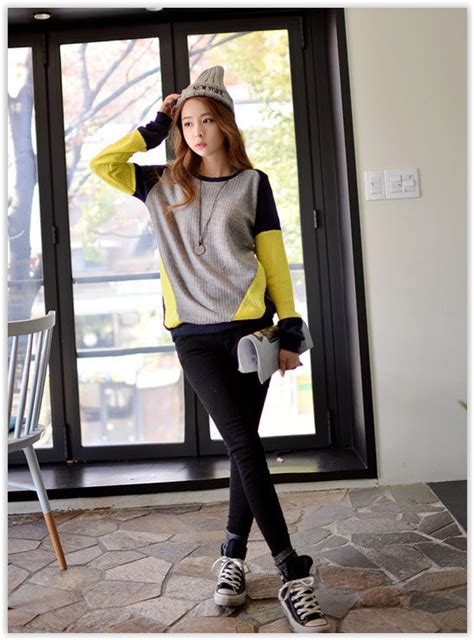 Deepny Color Block Sweater Yesstyle Korean Fashion Color Block Sweater Fashion