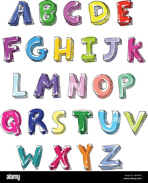 Alphabet majuscule à imprimer Banque d images vectorielles Alamy