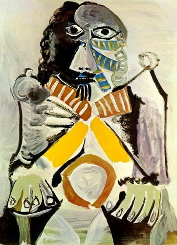 Pablo Picasso Homme assis dans un fauteuil 1969 г Homme assis