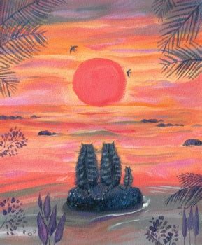 Solve Seasonal Art Summer Love Cats At Sunset 12 399 Pieces