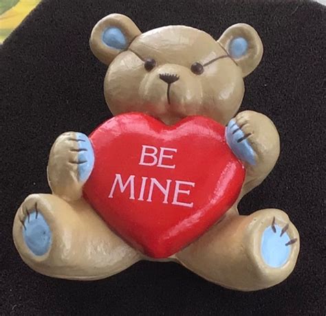 BE MINE Teddy Bear Pin Plastic Valentines Day Vintage X8 - Etsy