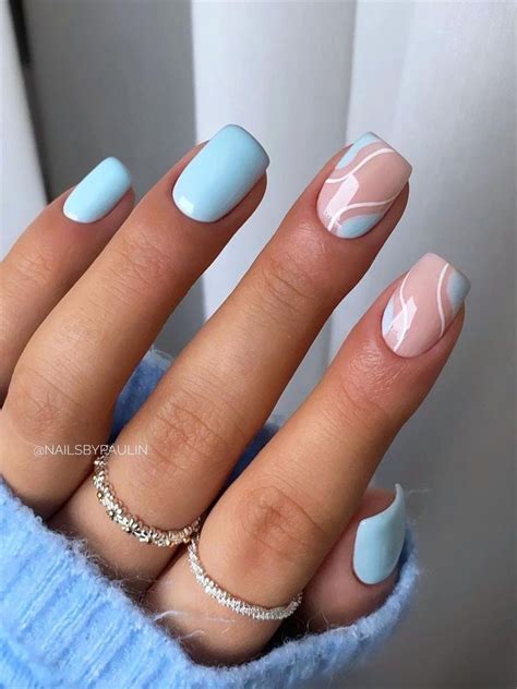 These Are The Best Cute Short Light Blue Nails Acrylic Long Elegant