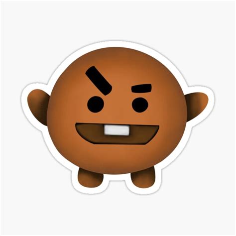 Suga Bt21 Realistic Character Shooky Sticker For Sale By