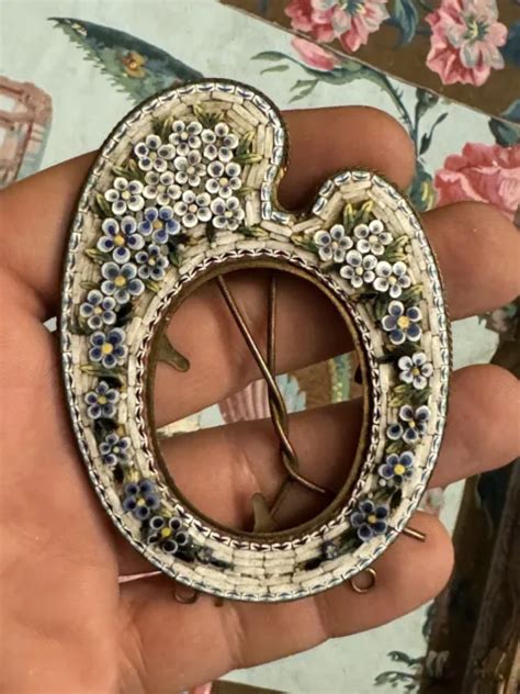 CADRE EN MICRO MOSAÏQUE Venise Art Nouveau Fin 19 ème Fleurs Porte