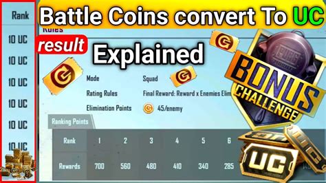 Bonus Challenge Battle Coins Convert To Uc How To Earn Uc In Pubg