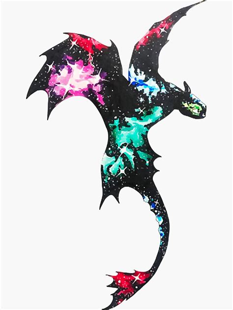 Galaxy Toothless Sticker For Sale By Bcpau19 Redbubble