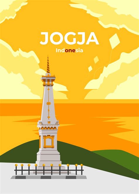 Jogja Afternoon Poster Picture Metal Print Paint By Vectorhelowpal