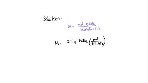 SOLVED A Chemist Prepares The Mark With Water Calculate The