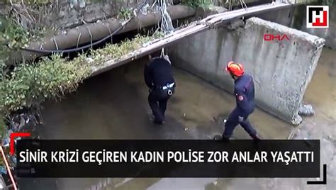 Sinir krizi geçiren kadın polise zor anlar yaşattı Dailymotion Video