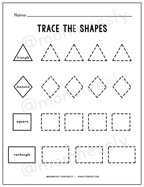 Free Printable Trace The Shapes Worksheets