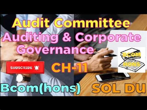 Audit Committee Auditing Corporate Governance Bcom Hons SOL DU