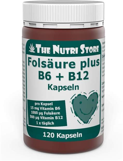 Folsäure B12 B6 Kapseln 120 Stk Amazon de Drogerie Körperpflege