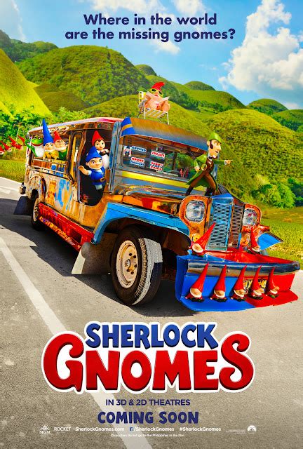 Look Garden Gnome Characters Of Sherlock Gnomes Ride The Iconic Pinoy