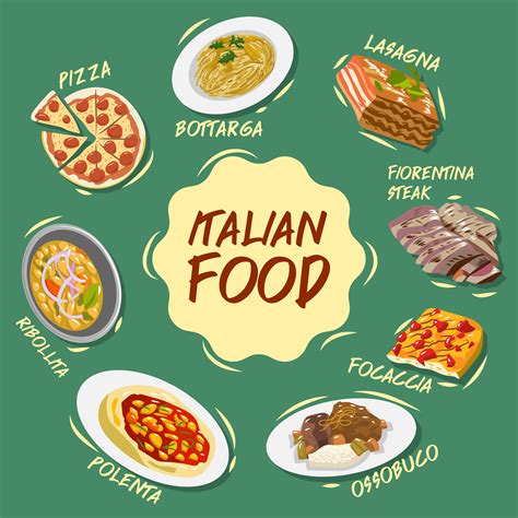 Italian Food Poster 966032 Vector Art at Vecteezy