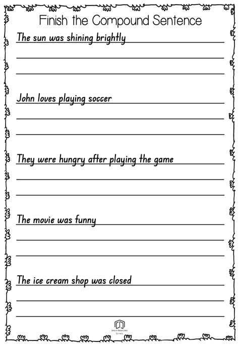 Free Compound Sentence Worksheet Worksheets Library